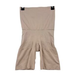 Spanx High Waist Thigh Shaper Size XL Beige Nude Red Hot Control Firming Support